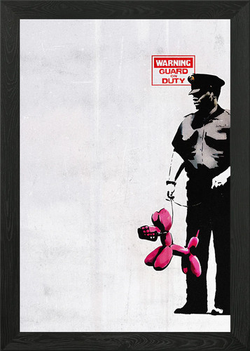 Banksy police balloon dog - police,
