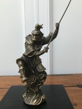 Chinese gilt bronze figure of Sun Wukong, the Monkey King,  22cm high