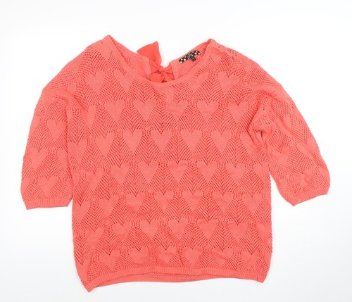 Next womens coral heart - next, knit