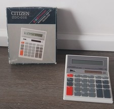 Retro CITIZEN   SDC S65  Vintage Dual Power Calculator RARE Boxed WORKING