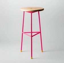 Handmade Steel And Reclaimed Timber Stool. Range Of Colours And Finishes.