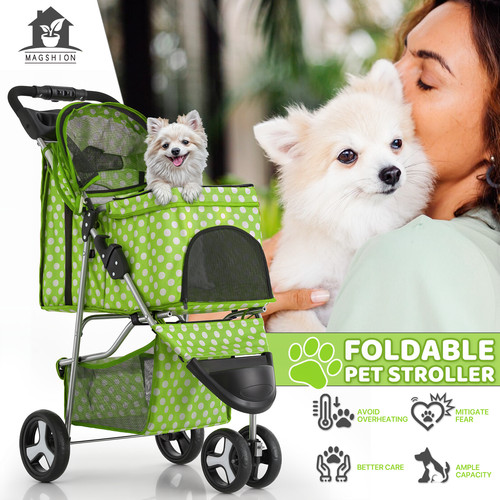 Pet stroller wheels foldable - pet,