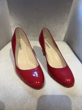 LK Bennett Women's Red Paten Court Shoes, Size 39
