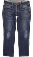 Wrangler Greensboro Men Blue Straight Regular Stretch Jeans W34 L30 (106112)