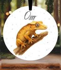 Crested Gecko Christmas Bauble
