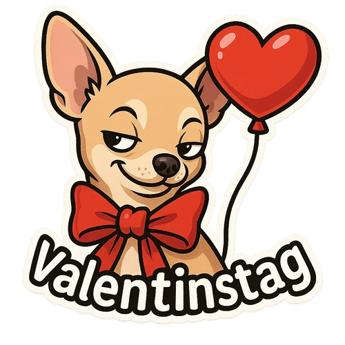 Funny chihuahua cartoon car - 6x,