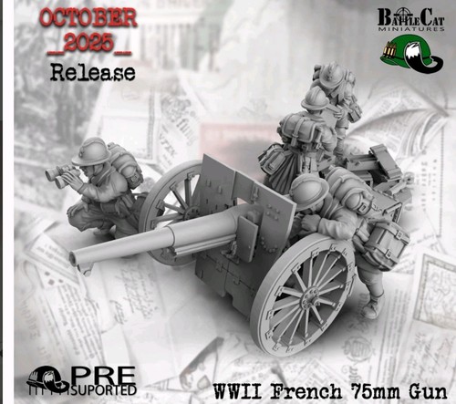 Ww2 french 75mm field gun - 1:35,