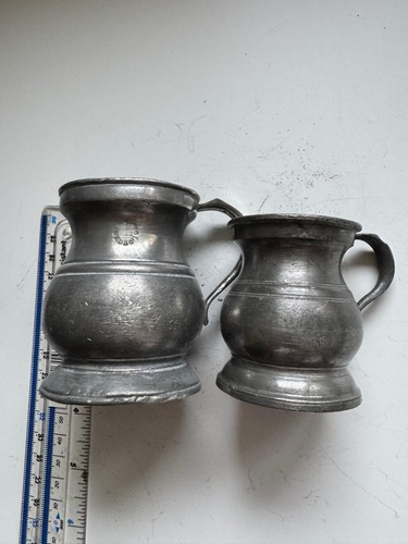 Antique pewter pub half - pub,