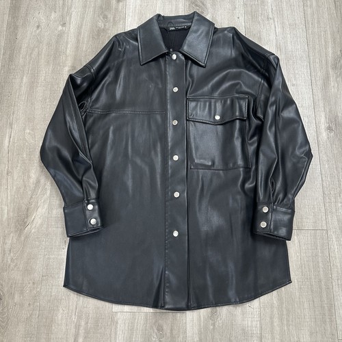 Zara black leather jacket size - zara,