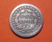 1859-O USA SEATED LIBERTY SILVER DIME - New Orleans mint