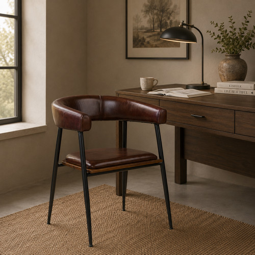 Coffee brown leather seat - coffee,