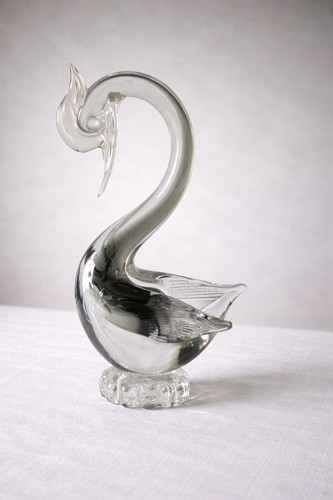 Vintage murano glass swan - murano,