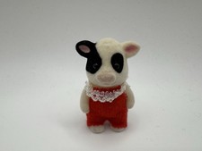 Sylvanian Families Friesian Cow Jointed Standing Baby cheddar Buttercup – VGUC