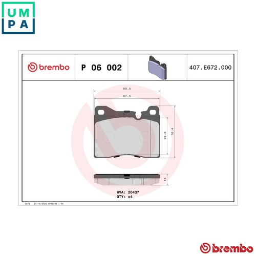Brake pad set - brake, p