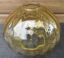 Vintage Amber Glass Globe Lamp