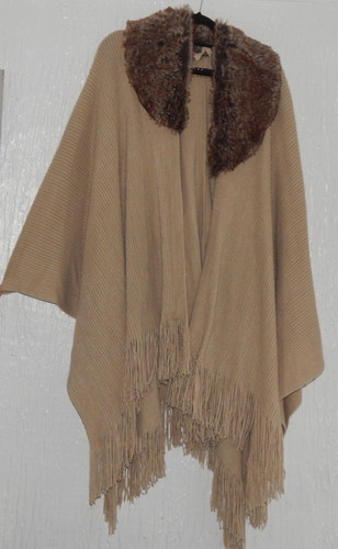 Plus size beige - faux, fur