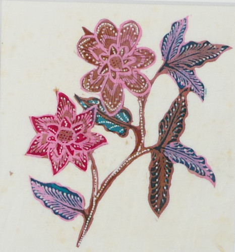 Mounted silk batik painting - silk,