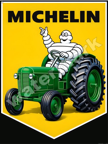Michelin man tires metal sign - ,