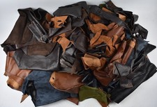 Large Collection Leather Offcuts Pieces Craft Upholstering DIY Designers 7.8KG