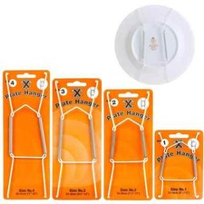 PLATE WALL HANGERS STRONG  FLEXIBLE white wires by X all sizes POST in  24HRS