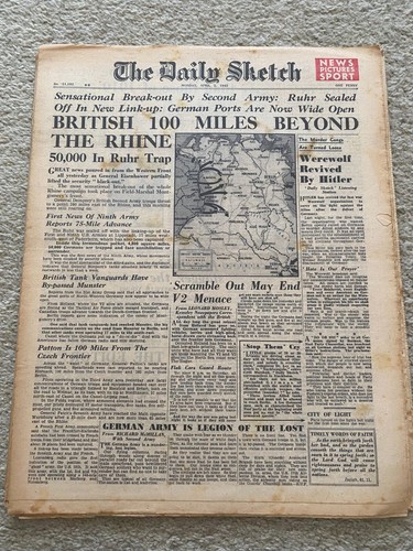 Daily sketch newspaper 1945 - daily,