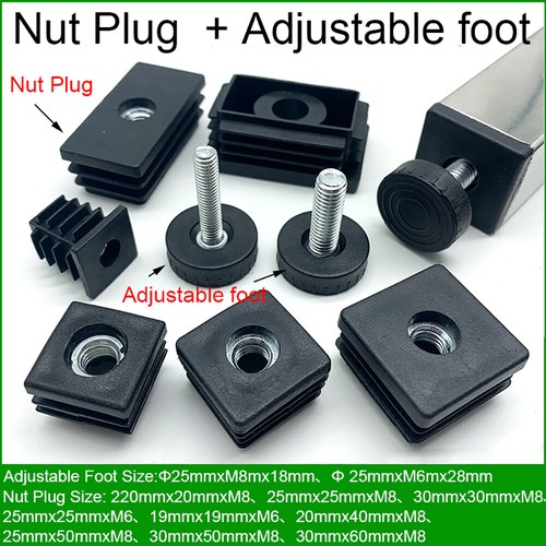 Square tube inserts end - square,