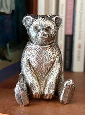 Edwardian solid silver teddy - edwardian,