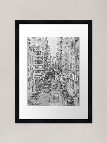 Hong kong china - china, framed