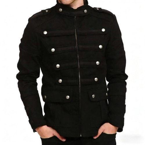 Mens steampunk military jacket - military,