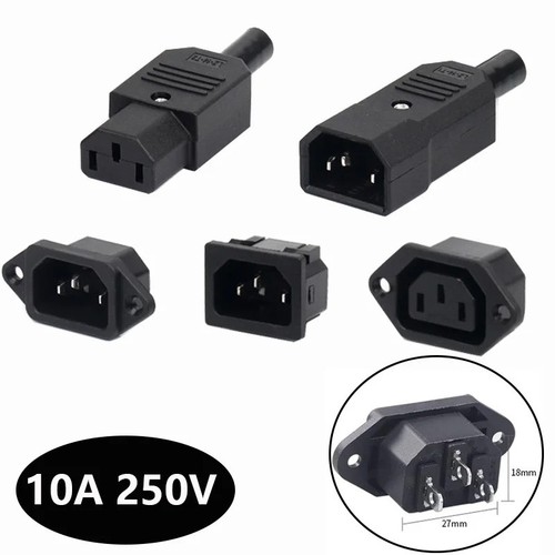 Iec320 c13 c14 rewireable plug - iec320,