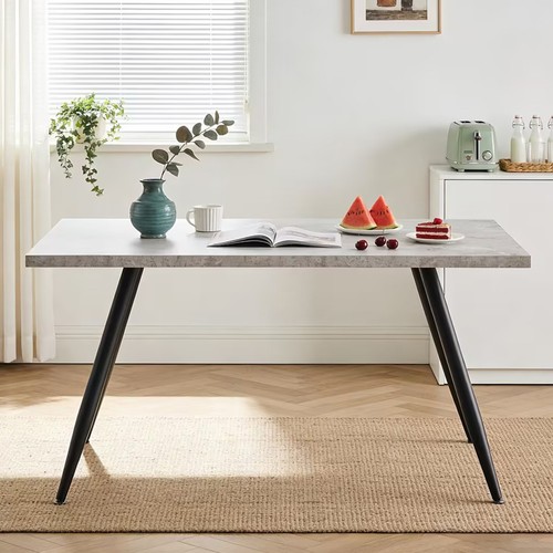Dining table set grey - table, white