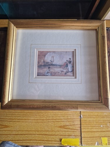Framed print titled gossip in - framed,