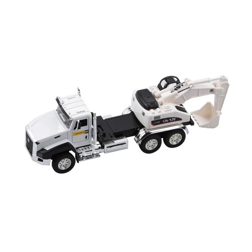 Excavator truck pull - excavator, back