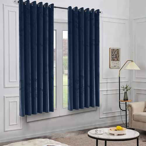 Crushed velvet curtains 66x72 - crushed,