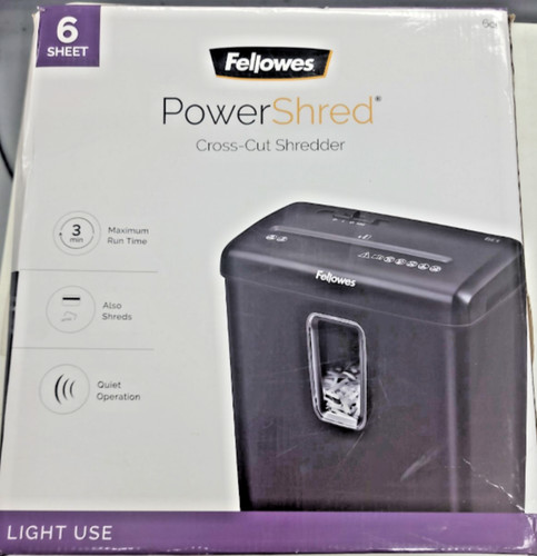 Fellowes powershred sheet - fellowes, 6-sheet