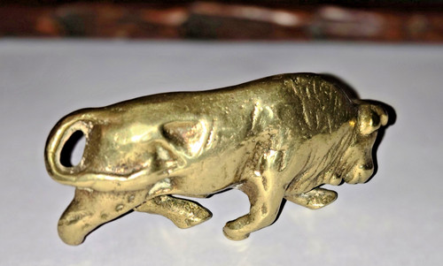 Small vintage solid - solid, brass