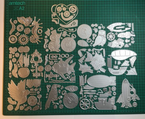 Steampunk mechanical die sets - steampunk,