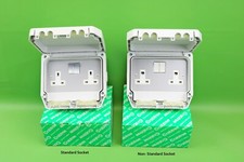 Crabtree IP56 Weatherproof 13A DP Switched Double Socket Standard/Non-Standarad