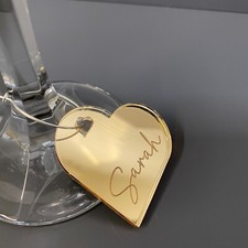 Wine Glass Charm Name Tags