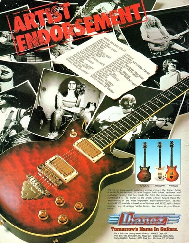 Vtg 80s ibanez artist series - vtg,