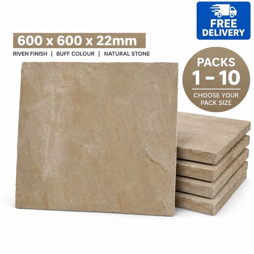 Indian sandstone buff paving - sandstone,