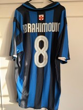 Inter Milan 2007-2008 Centenary Home Ibrahimovic 9 Football Shirt XL  /61259