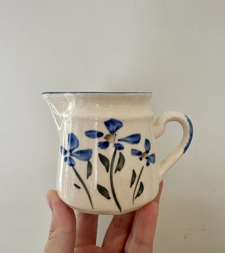 Vintage 1980s blue floral - vintage,
