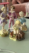 FOUR Royal Worcester Figures Slightly damaged need a little TLC Display WELL