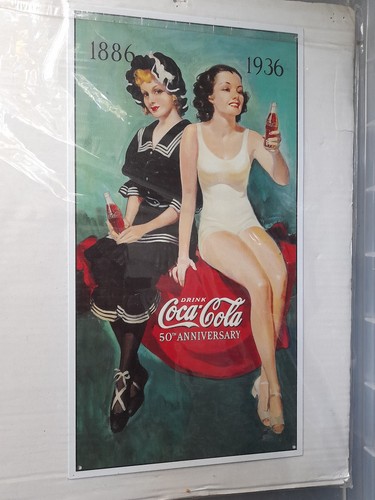 Coca cola metal - cola, sign