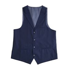 Vintage Blue 3 Pocket Smart Formal Waistcoat UK Men's M 40"