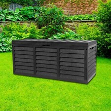 Black 320l plastic storage - black, box