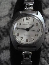 Ladies Jacquet Droz 17 Jewels Silver Tone Watch - Excellent Condition