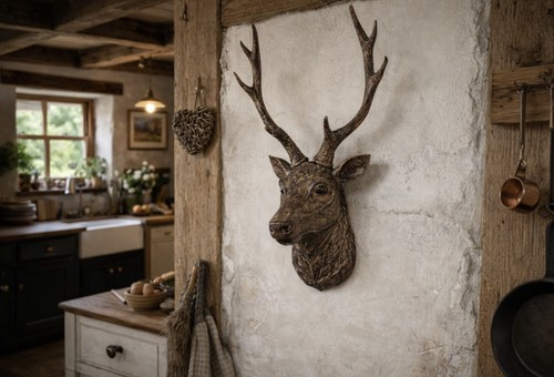 Decorative stags head - head, wall