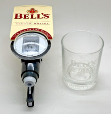 BELLS WHISKY 25 ml OPTIC DISPENSER & GLASS - PUB HOME BAR SPIRIT
